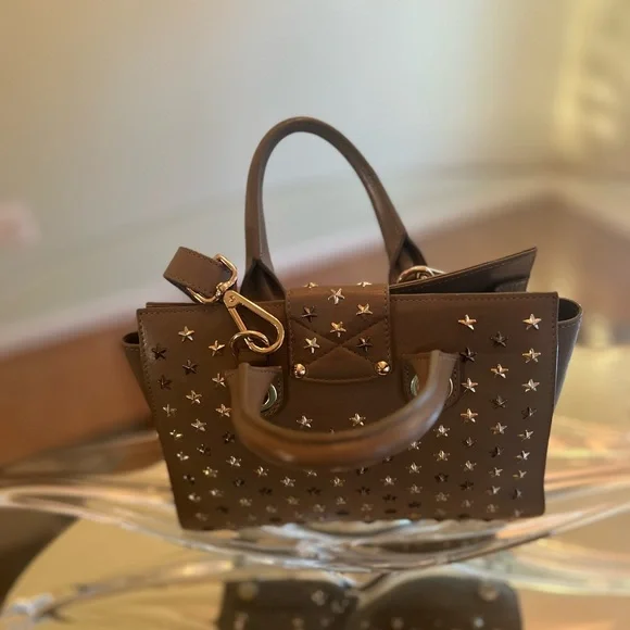 Jimmy Choo Riley Small Star Studs Leather Handbag - Picture 4 of 9